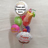 Personalised Balloon Bouquet - With Large Cake Balloon & 7 Balloons
