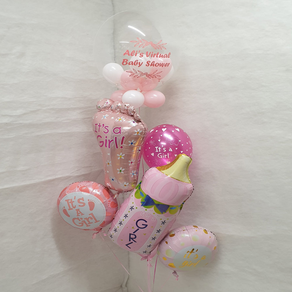 New Born Bouquet - 6 Balloons - Personalized Bubble Balloon & Others