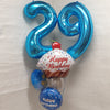 Birthday Bouquet With Numerals - 7 Balloons - Disco Ball, Cupcake & Others