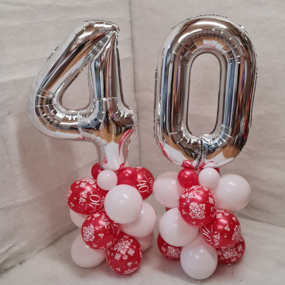 Birthday Jumbo Numeral Columns Balloons