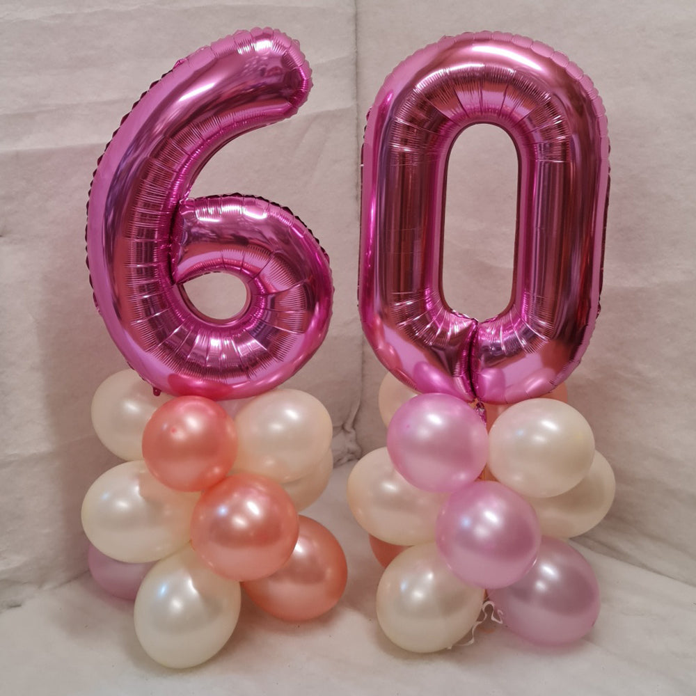 Birthday Jumbo Numeral Columns Balloons