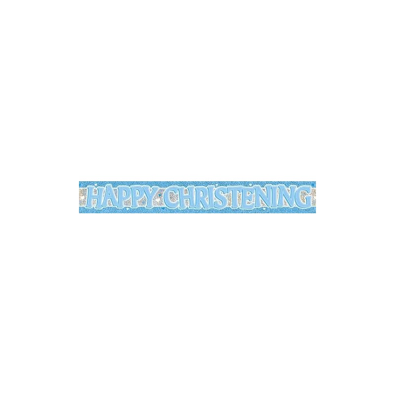 Blue Christening Strip Banner