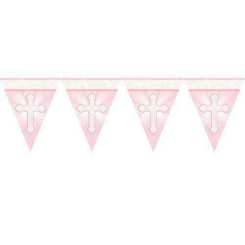 Radiant Cross Pink Pennant Bunting