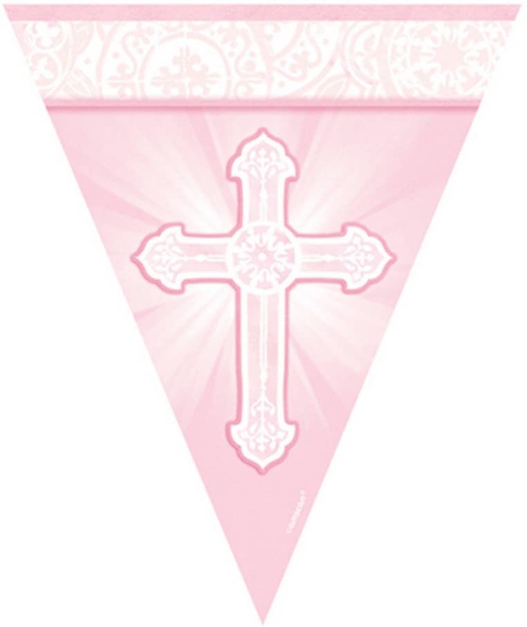 Radiant Cross Pink Pennant Bunting