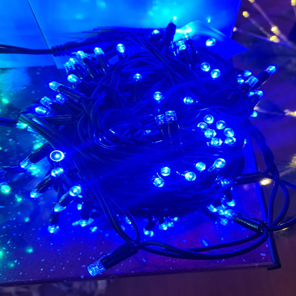 140 Blue Christmas lights