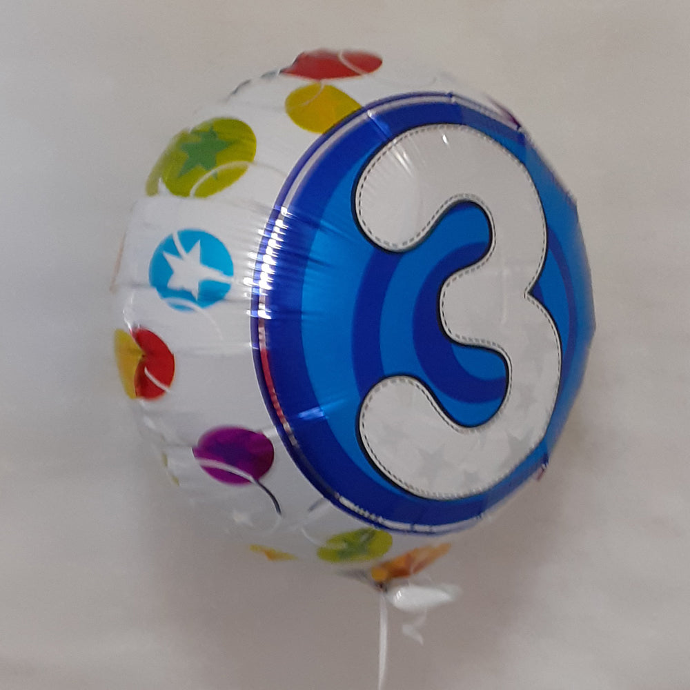 Number 3 round Balloon - uninflated