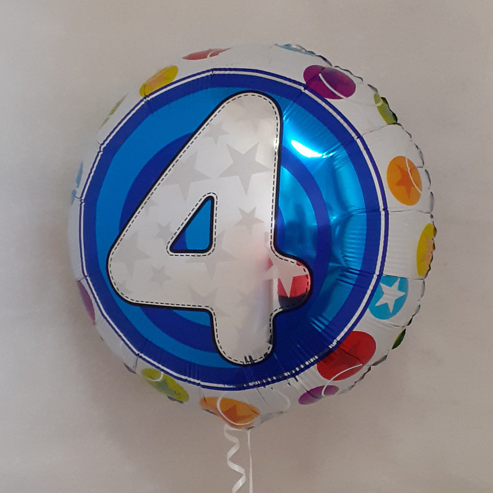 Number 4 round Balloon - uninflated