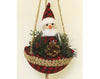 Snowman in red and black basket