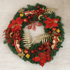 110cm Wreath with Red & Gold decorations