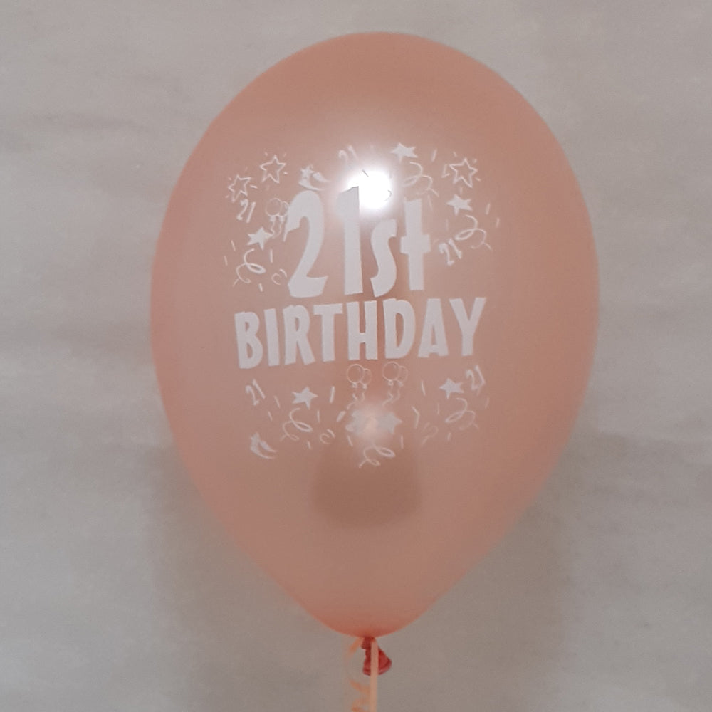 Happy 21st Birthday Printed Balloons