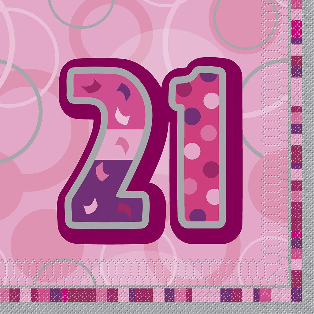 Napkins - 21st Glitz Pink