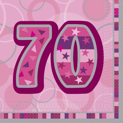 Napkins - 70th Glitz Pink