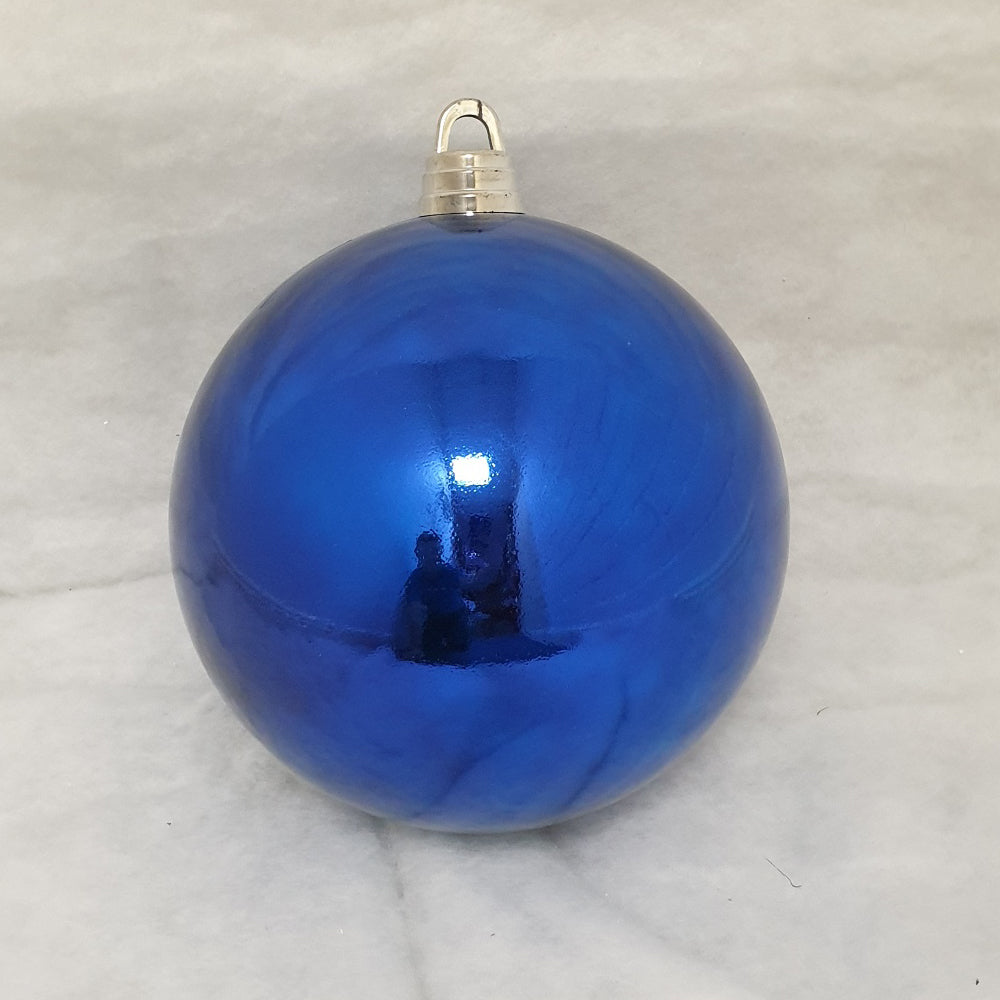 30cm Blue Shiny Christmas Bauble