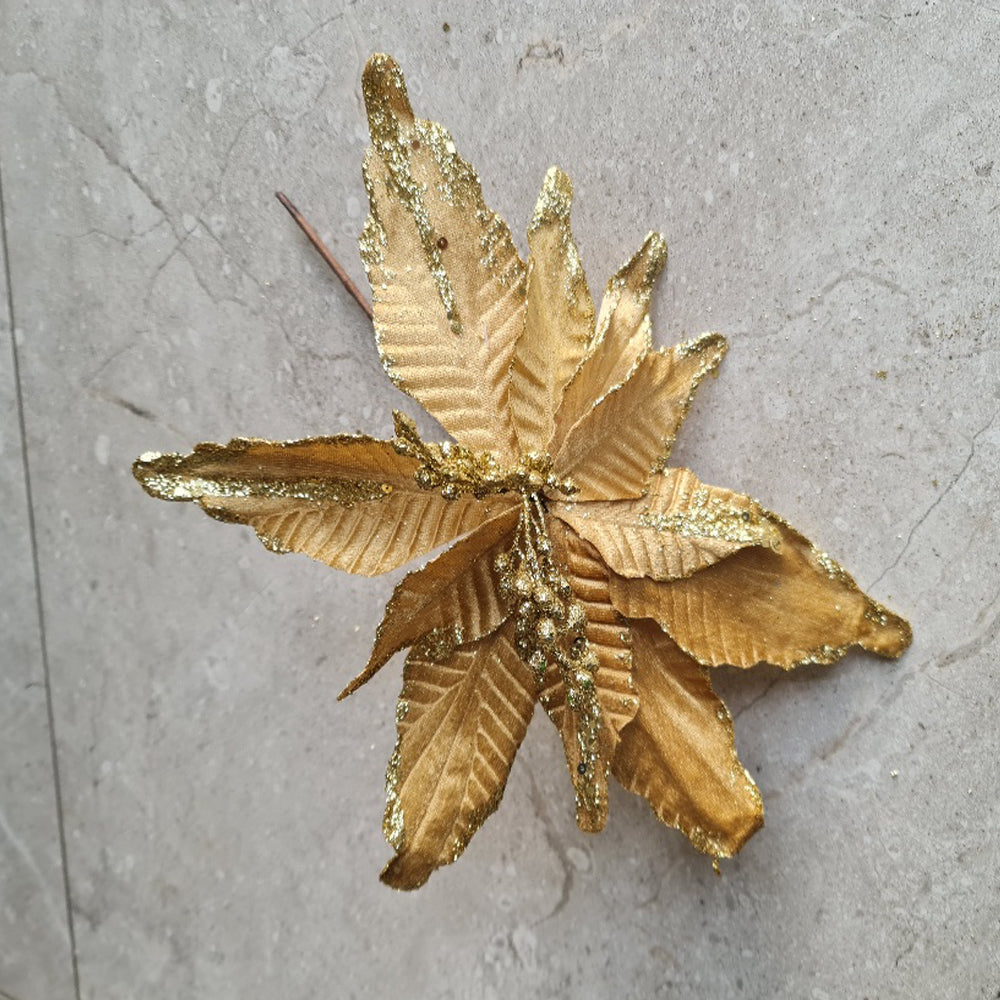 Gold flower beaded