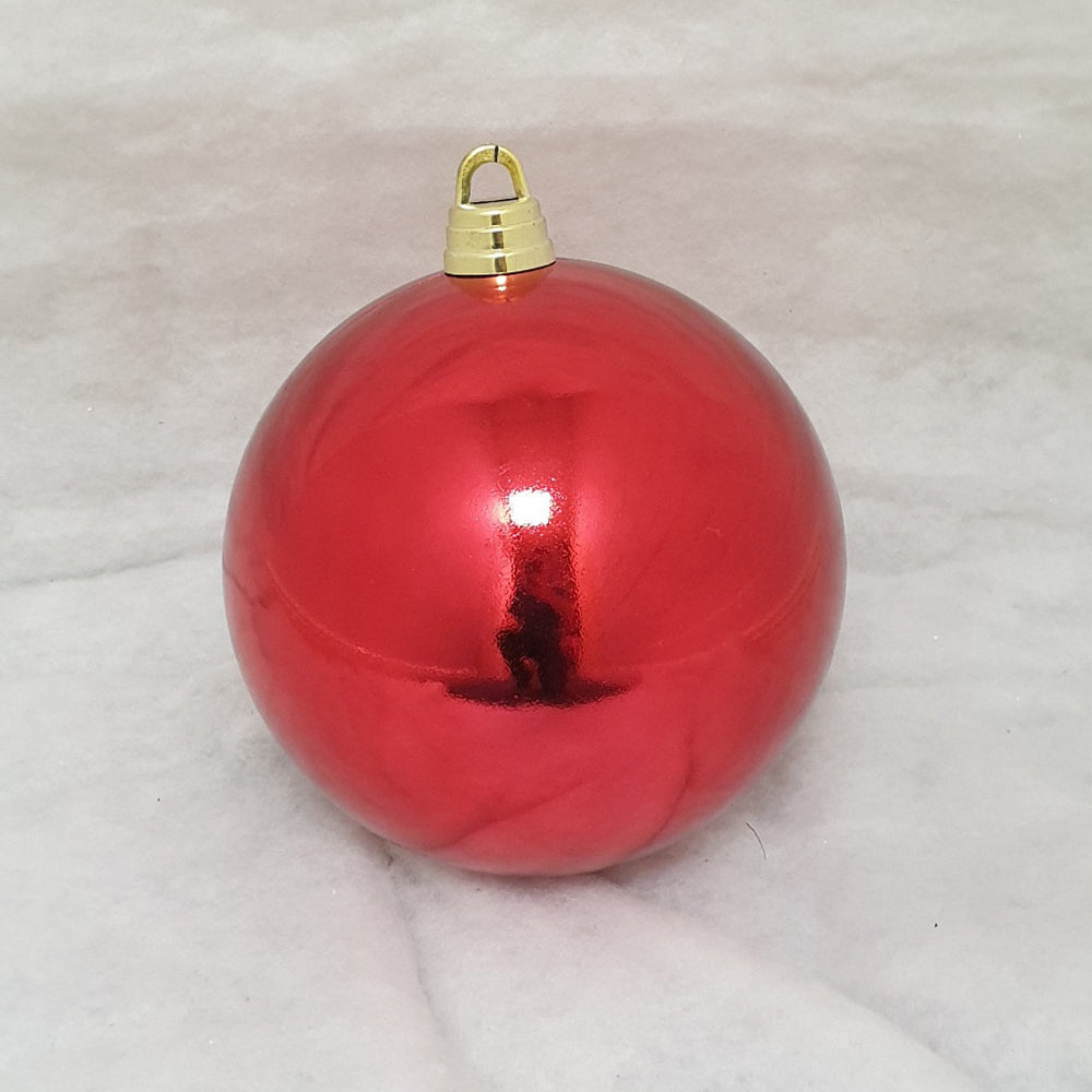 30cm Red Shiny Christmas Bauble