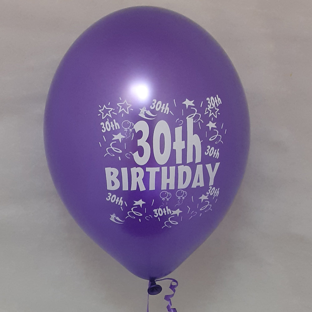 Happy 30th Birthday Printed Balloons