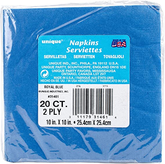 Napkins Cocktail - Bright Blue