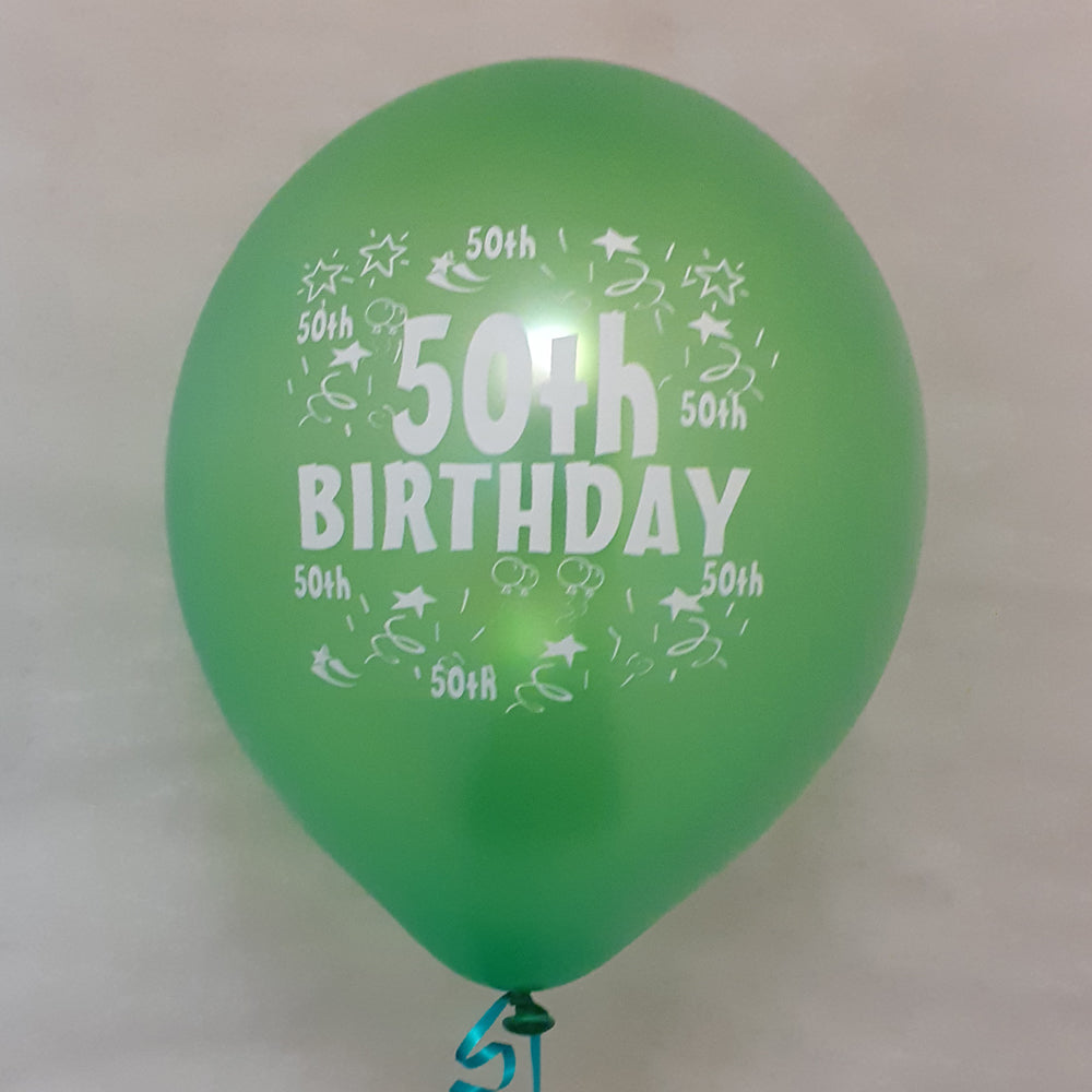 Happy 50th Birthday Printed Balloons