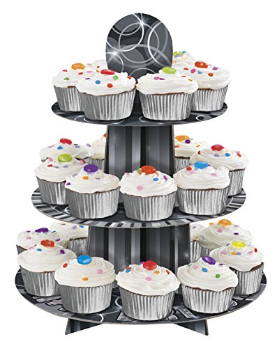 Birthday Glitz Cupcake Stand - Black