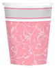 Radiant Cross Pink Paper Cups