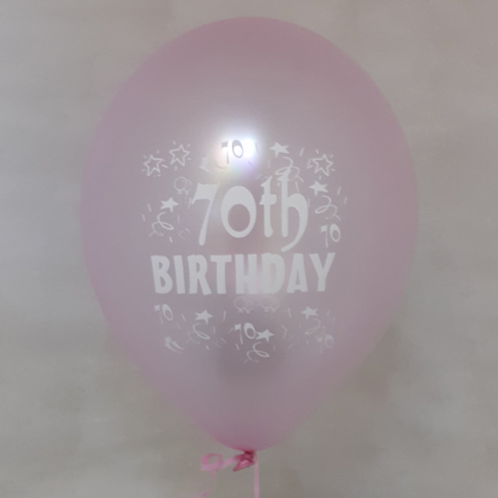 Happy 70th Birthday Printed Balloons