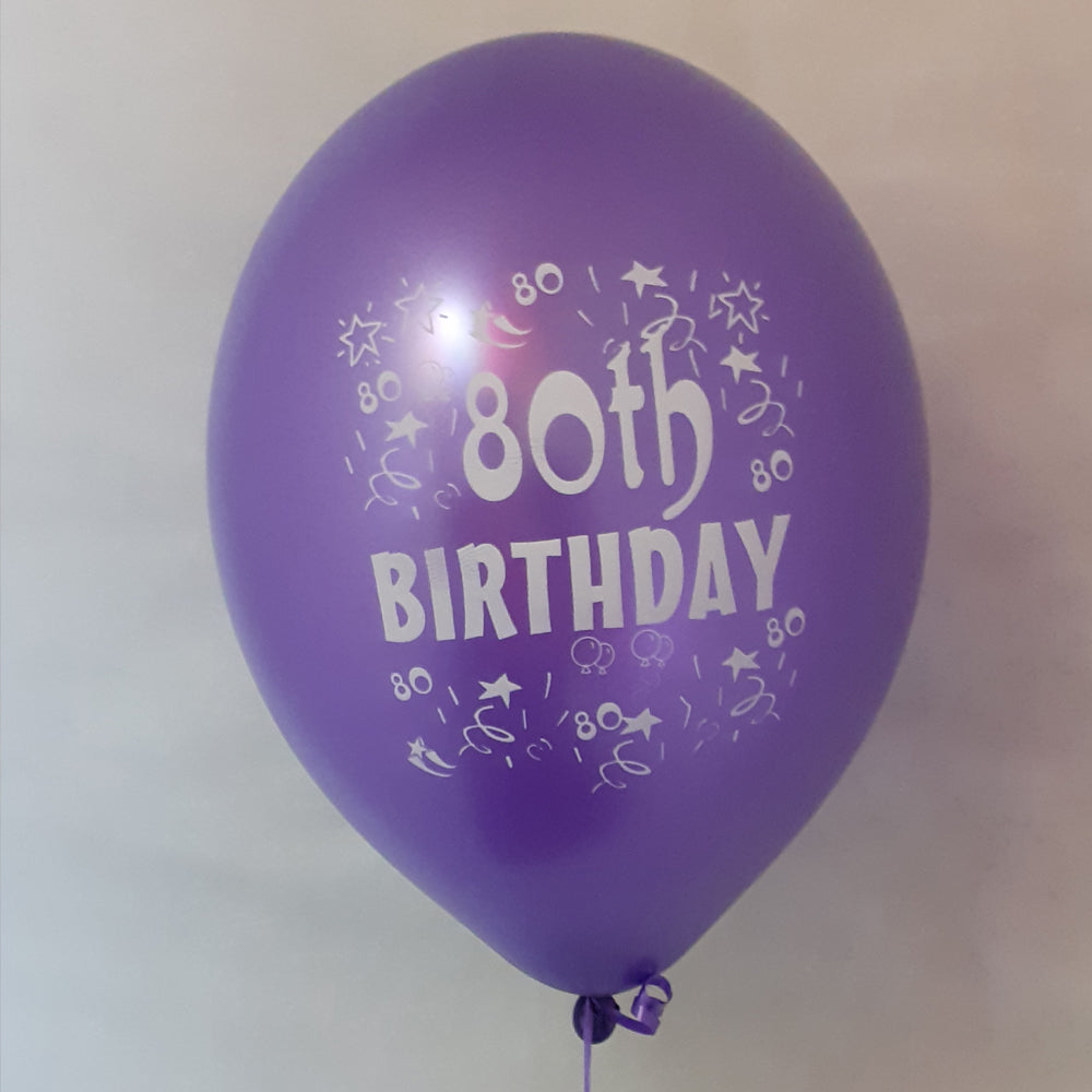 Happy 80th Birthday Printed Balloons