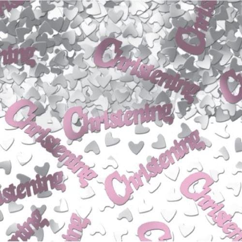 Pink Christening Table Confetti