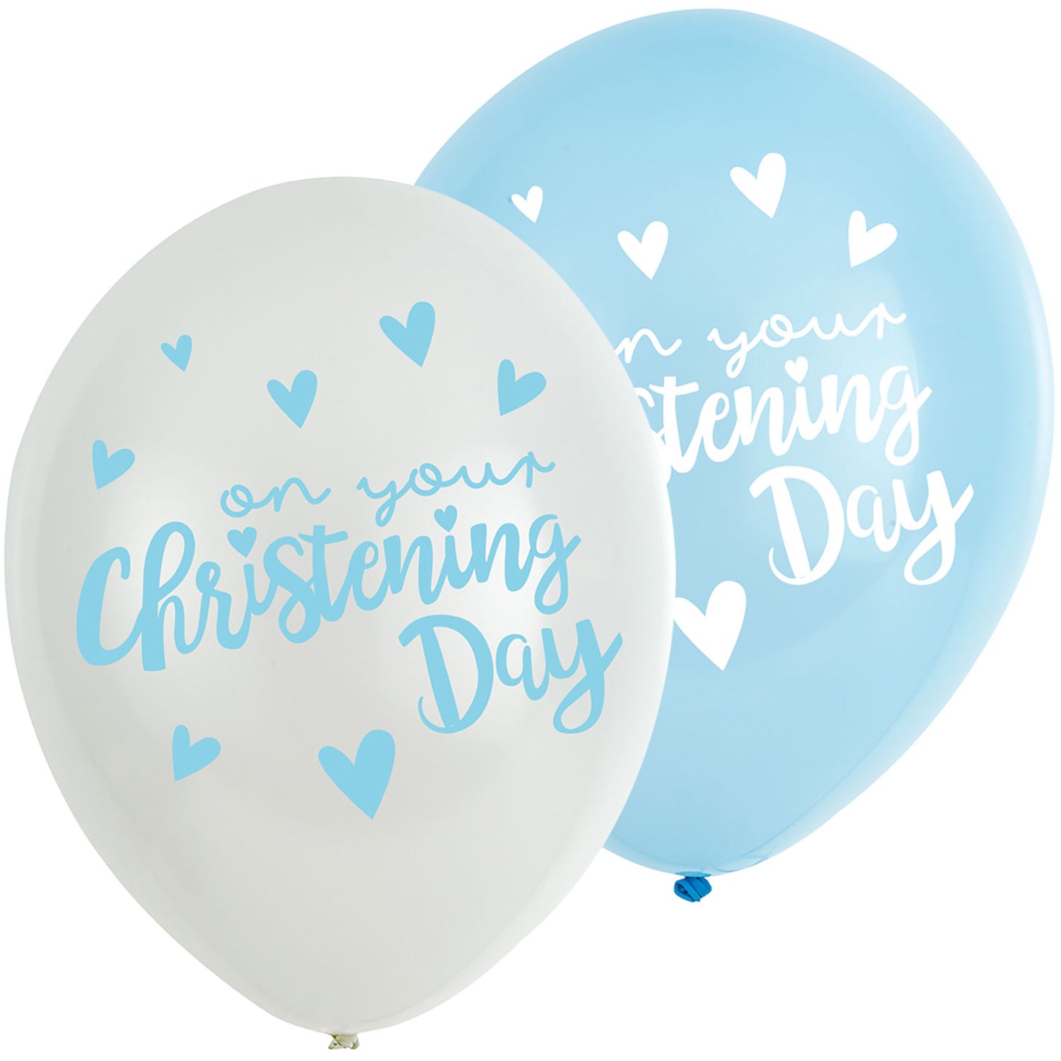 Latex Balloons - Pack of 6 Blue Christening