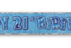 Birthday Glitz Strip Banner - Blue 21st Birthday