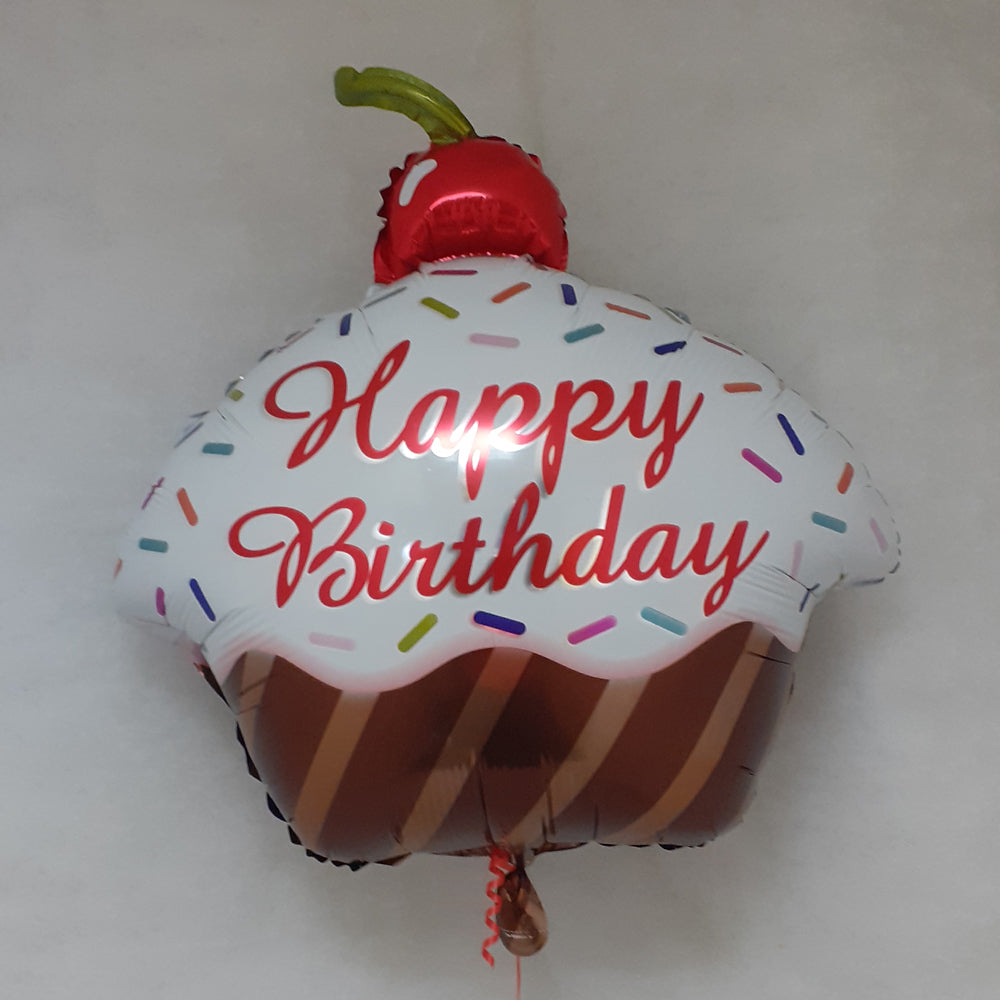 Birthday Cupcake Balloon - uninflated