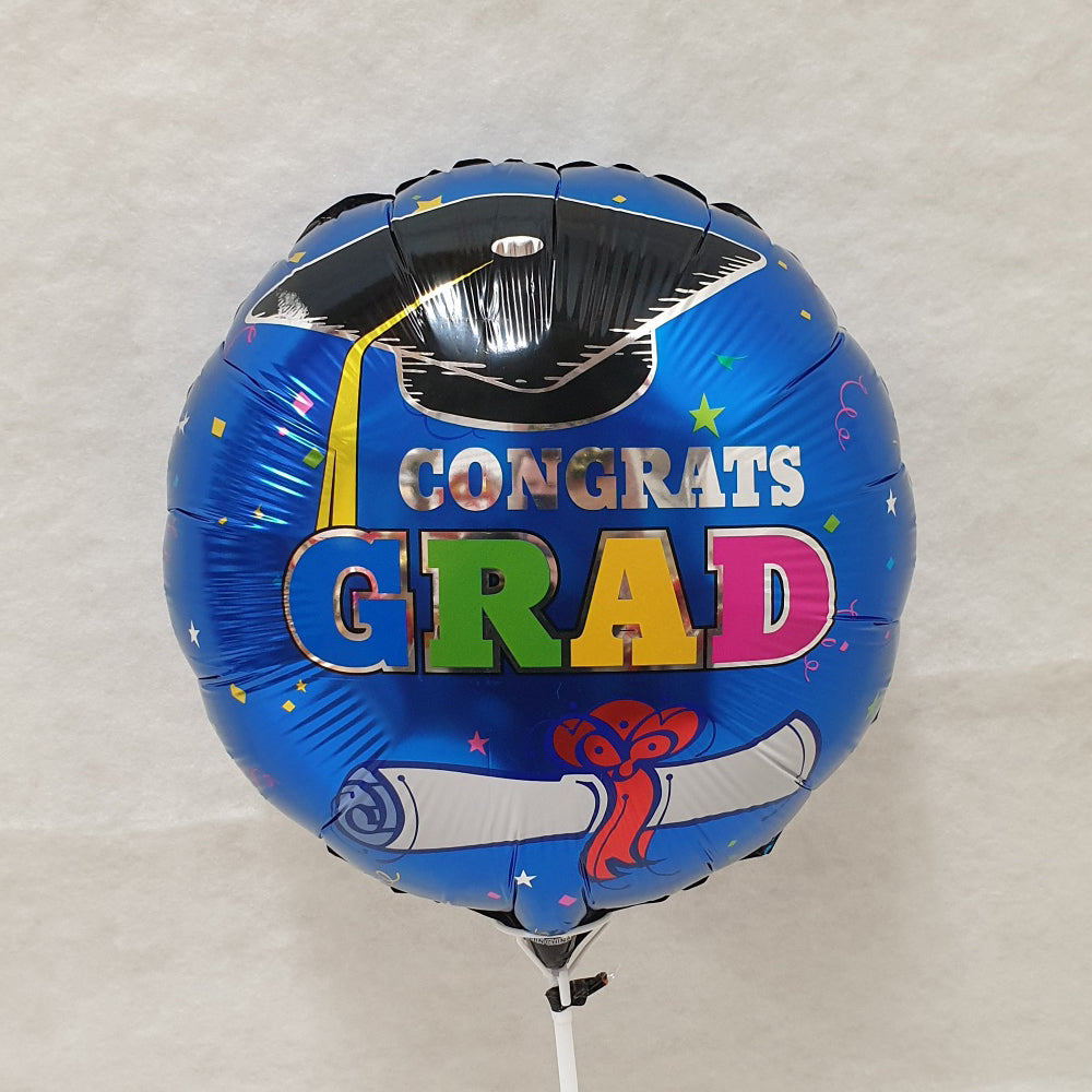 Congratulations Grad Balloon - blue - uninflated