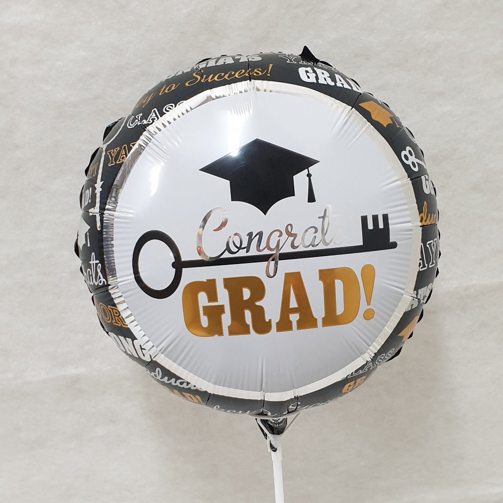 Congratulations Grad Balloon - black - uninflated