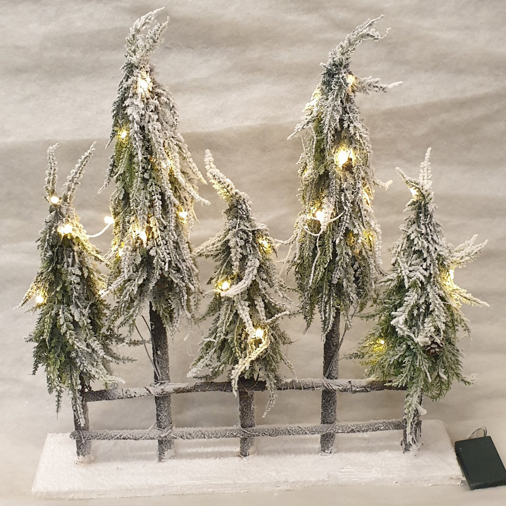 5 x Forrest Trees with Battery lights