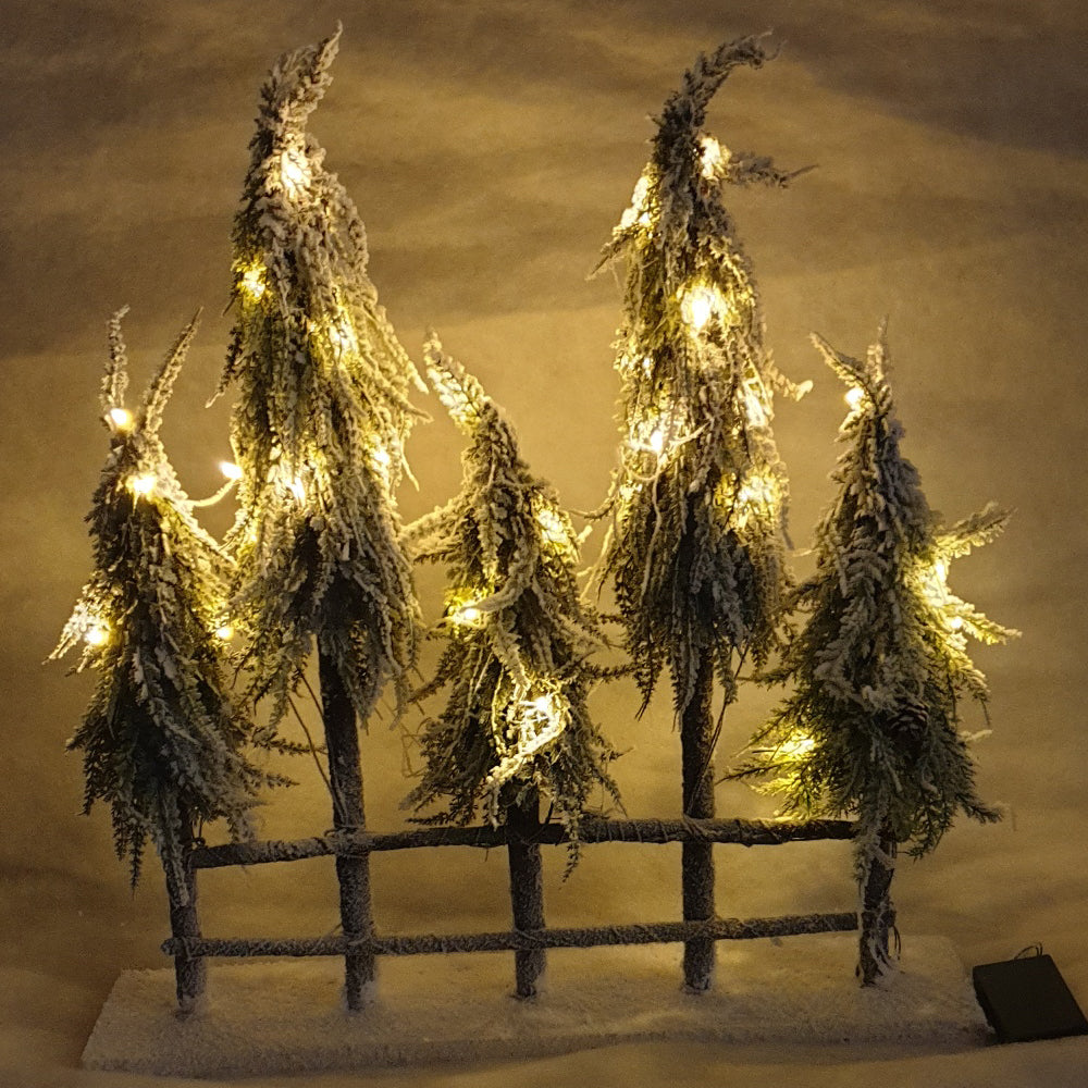 5 x Forrest Trees with Battery lights