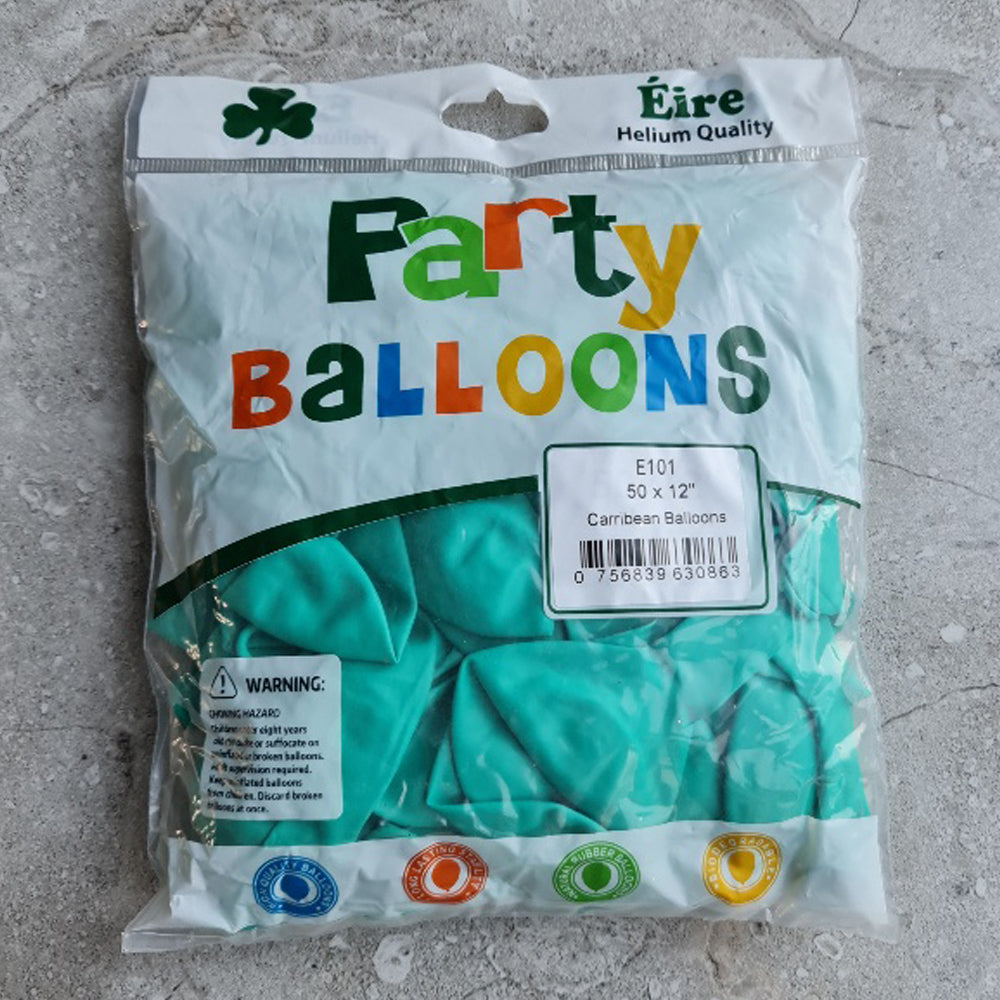 Caribbean Balloons - E101 Bag Of 50 Eire Pastel Balloons