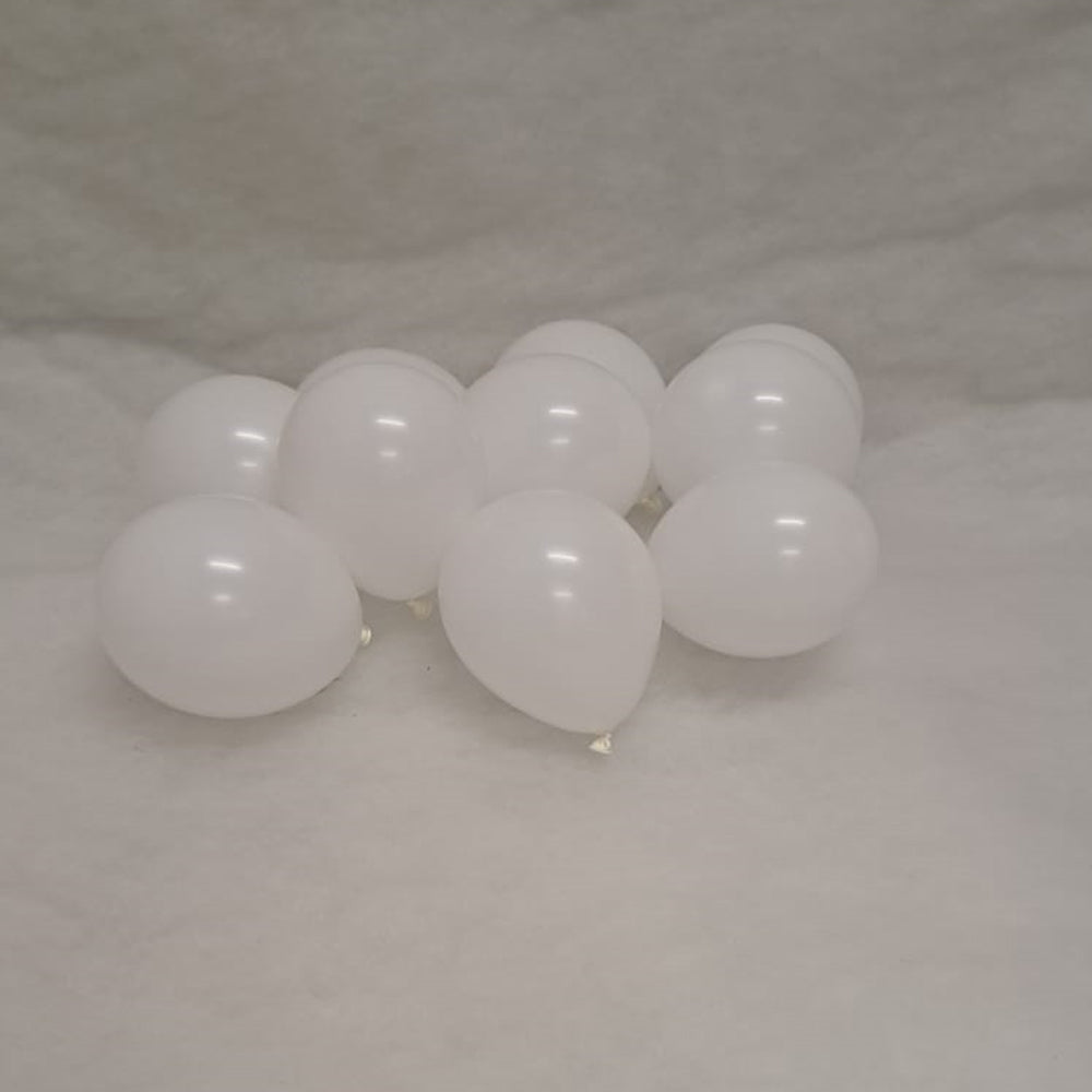White Balloons - E51 bag of 100 x 5" Eire Pastel White Balloons