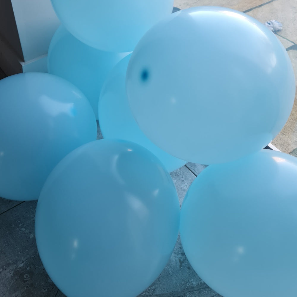 Blue Balloons - E75 Bag Of 50 Eire baby blue Pastel Balloons
