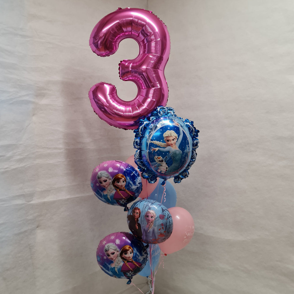 Frozen Birthday balloon bouquet
