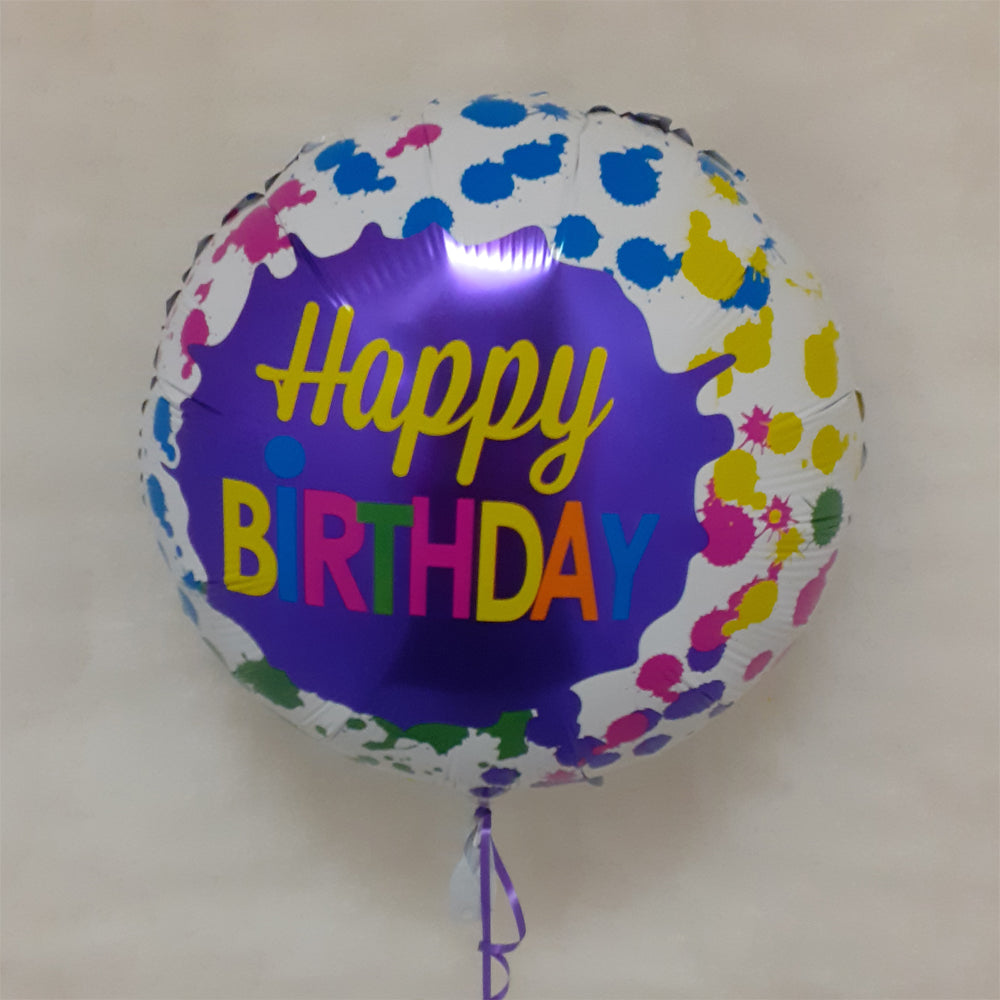 Happy Birthday Balloon - Dots - uninflated