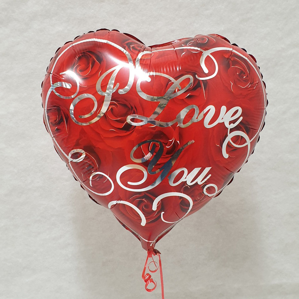 I Love You Balloon - Roses - Uninflated