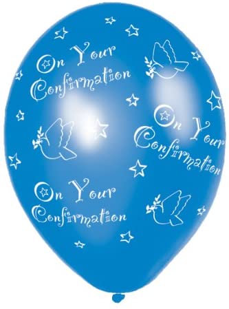 Latex Balloons - Pack of 6 Blue Confirmation
