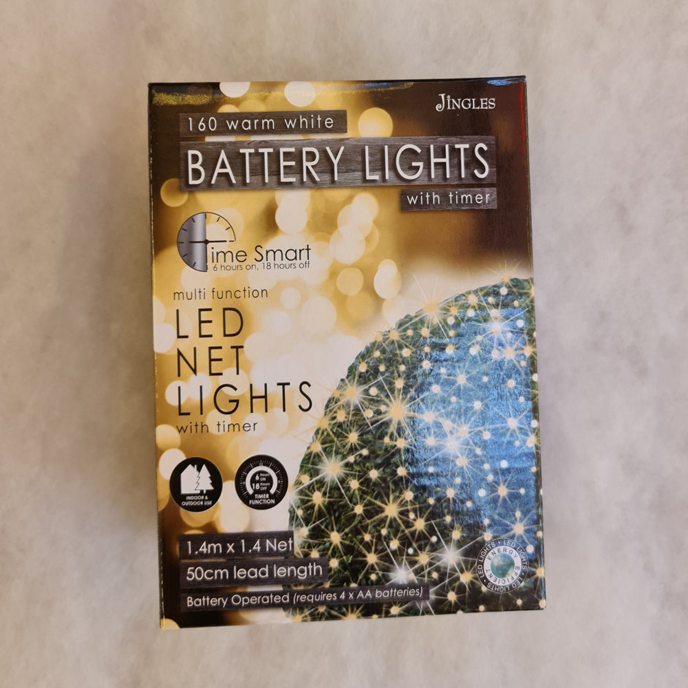 Battery Christmas net lights - set of 160 warm white