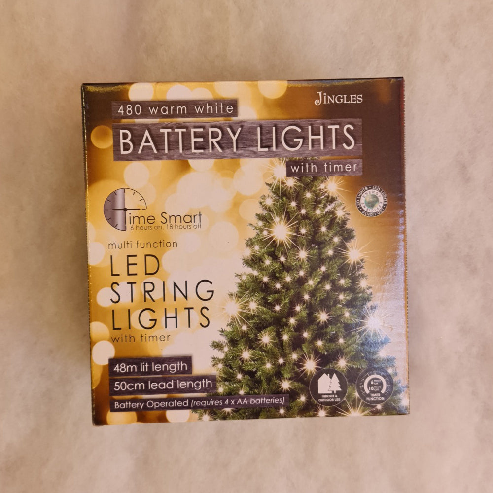 Battery Christmas lights - set of 480 warm white