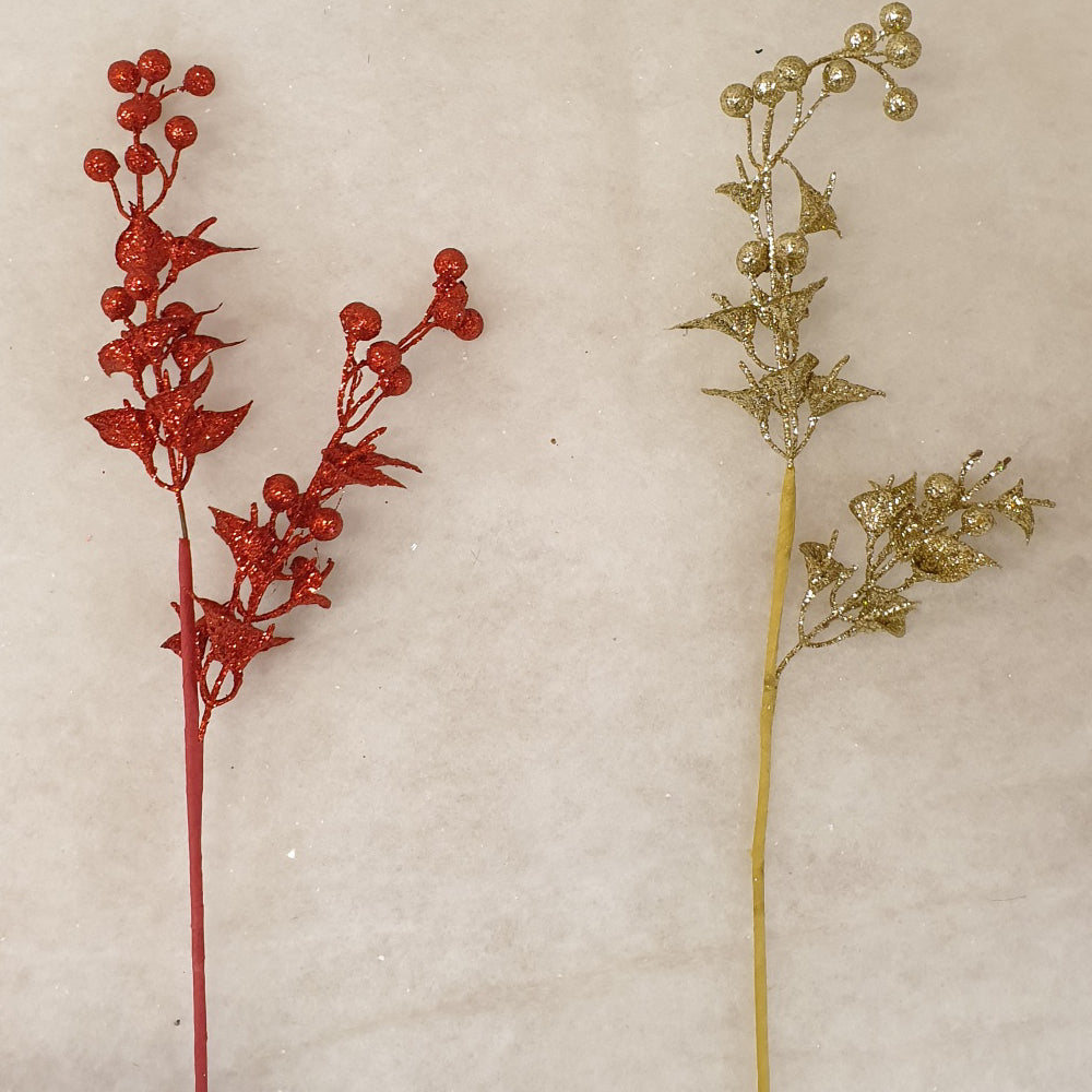 Decorative Lily & Berries - 65cm Length