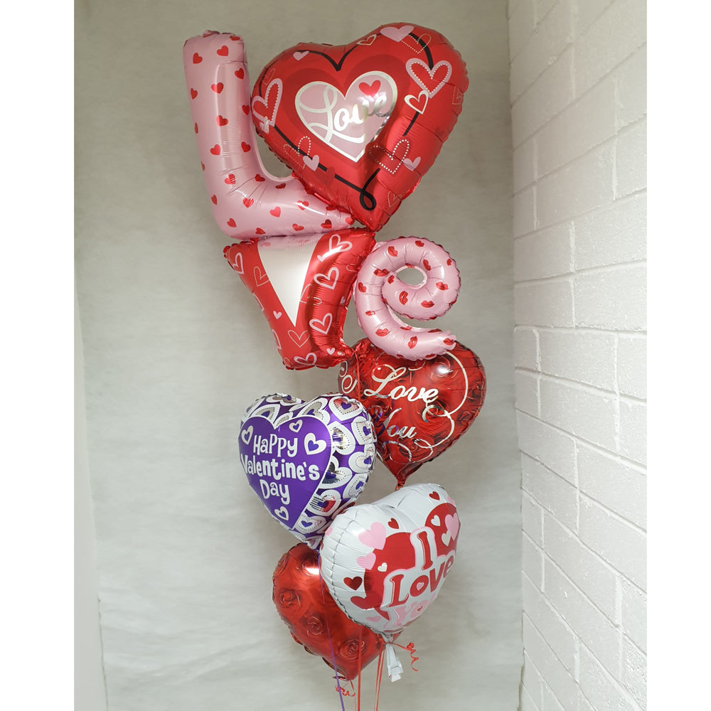 Love letter bouquet - 5 balloons