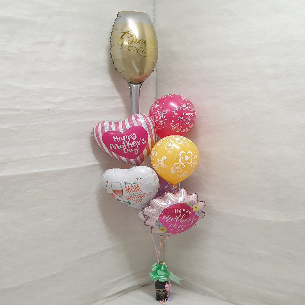 Mothers Day Balloons with Prosecco