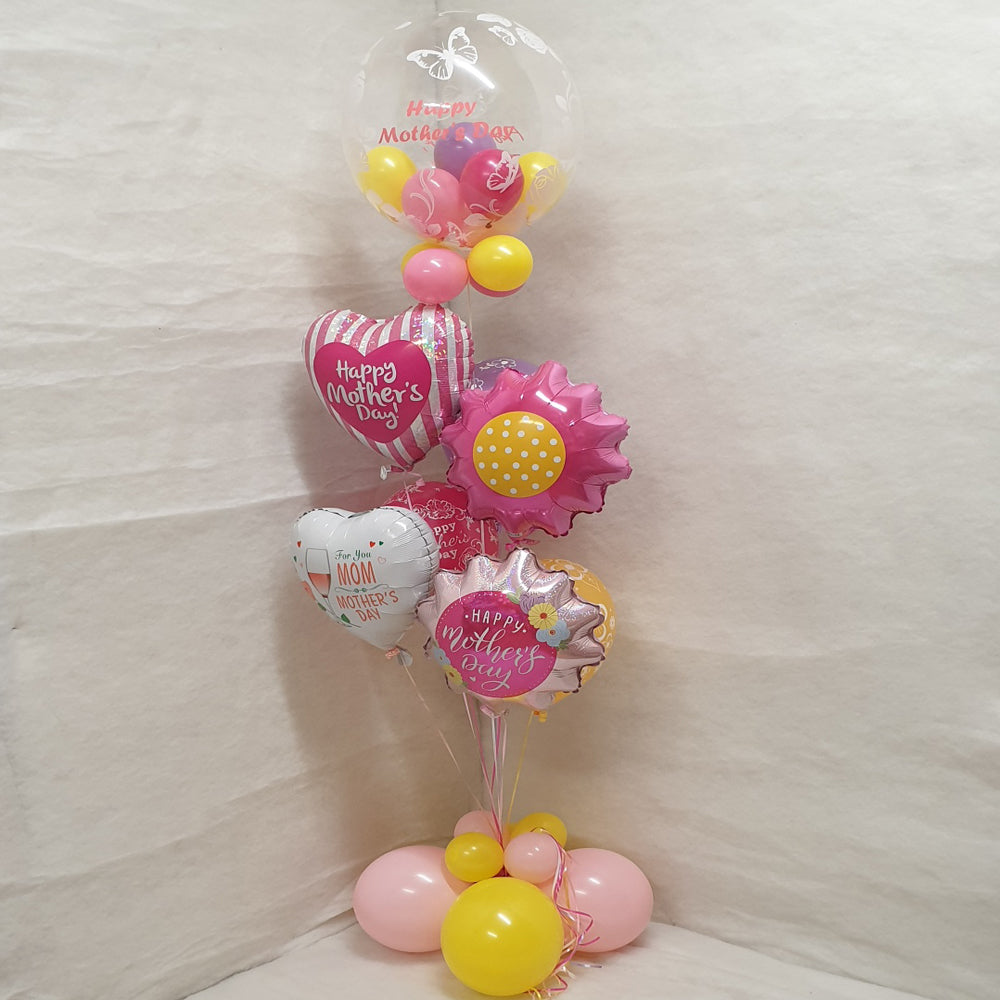 Mothers Day Personalised bubble balloon bouquet