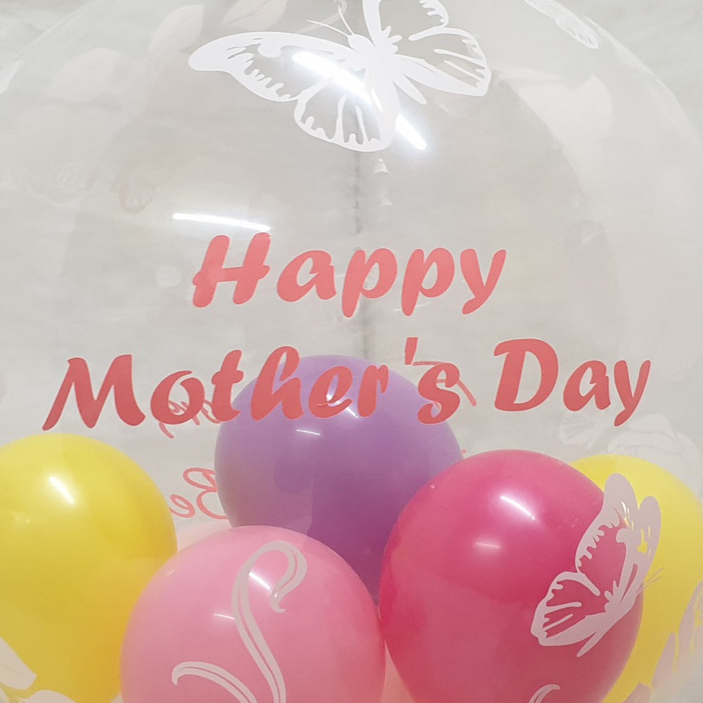 Mothers Day Personalised bubble balloon tassel
