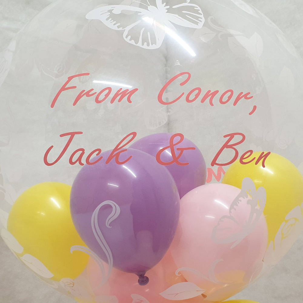 Mothers Day Personalised bubble balloon tassel