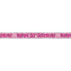 Birthday Glitz Strip Banner - Pink 50th Birthday